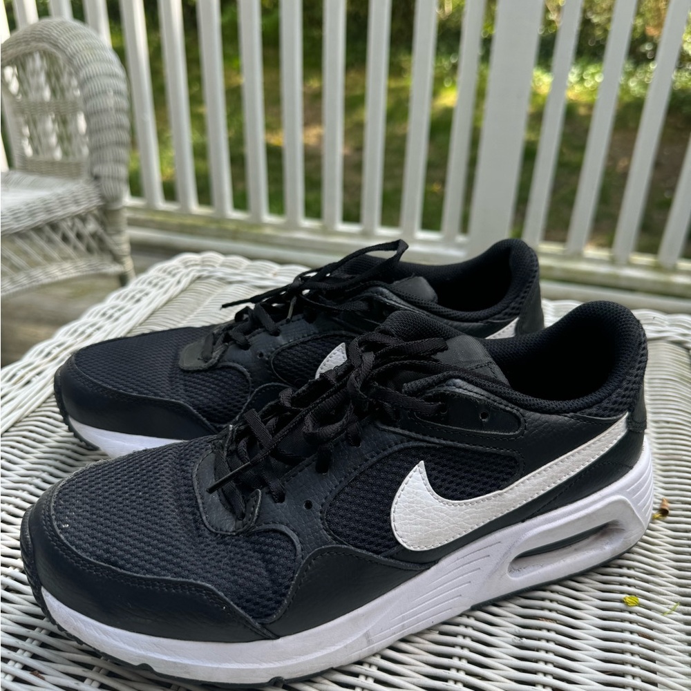 Nike Black and White Air Force Sneakers Size 10